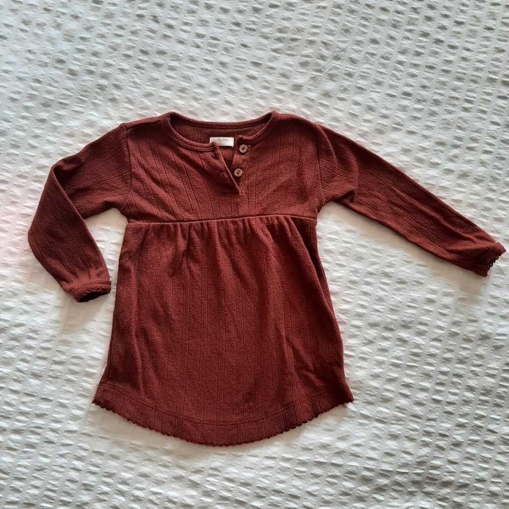 NOPPIES "The Sedona Peplum Dress", 6-9 Months, Rust